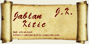 Jablan Kitić vizit kartica